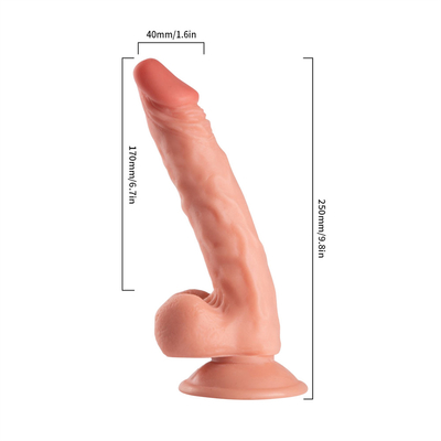 9.25 Zoll großer Schwanz Drop Versand weicher Kunststoff PVC kostenloses Muster Produkt riesiger schwarzer Dildo Penis und Vibratoren für Frauen