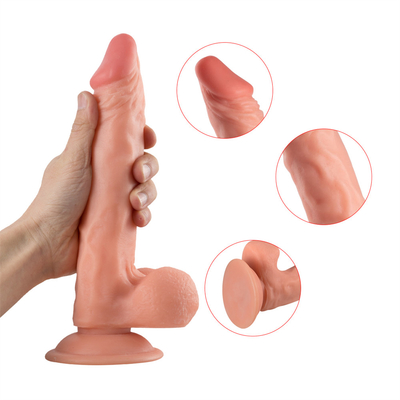 9.25 Zoll großer Schwanz Drop Versand weicher Kunststoff PVC kostenloses Muster Produkt riesiger schwarzer Dildo Penis und Vibratoren für Frauen