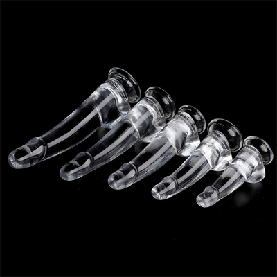Realistisch Klarer Dildo 8,6 Zoll Transparent Kleiner Glans Großer Dicker Dildo mit Saugbecher Flexibler Jelly Penis Dong Sex To