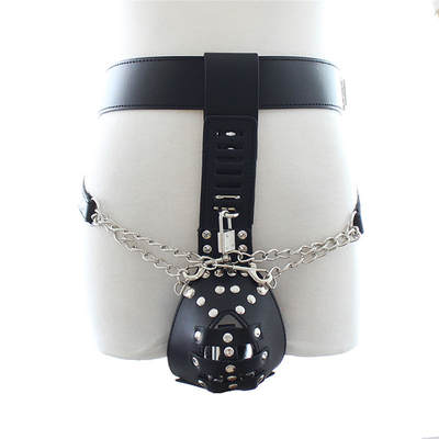 BK-12 Leder Sexy Hosen Fest Penis Ring Cock Käfig Leder Keuschheitsgürtel Für Männer