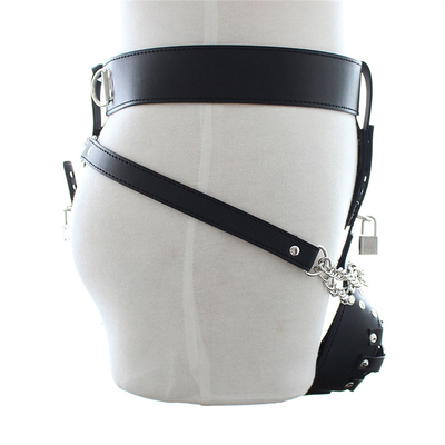 BK-12 Leder Sexy Hosen Fest Penis Ring Cock Käfig Leder Keuschheitsgürtel Für Männer