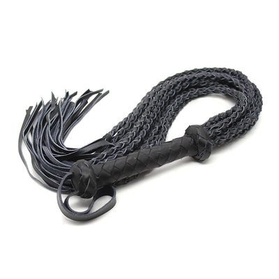 Bdsm Weaving Pu Leather Led Whip Multiple Schwarz und Rot Geflechtes Seil Pferd Peitsche Populärer Sex Sm Bdsm Sklavenfetischismus