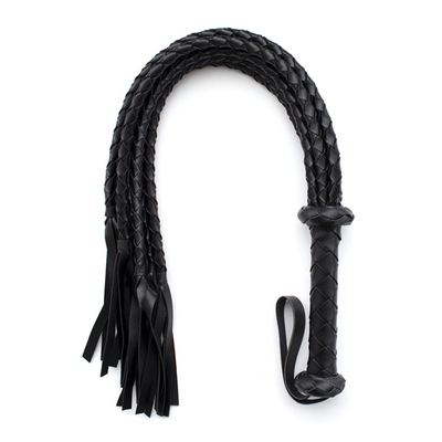 Bdsm Weaving Pu Leather Led Whip Multiple Schwarz und Rot Geflechtes Seil Pferd Peitsche Populärer Sex Sm Bdsm Sklavenfetischismus