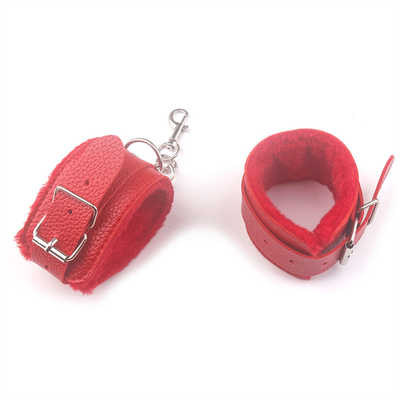 Pelzige Plüsch Handschellen Leder Sex Handschellen Erwachsene Erotik-Spielzeug BDSM Zurückhalteschnallen Geräte SM Bondage Handschellen