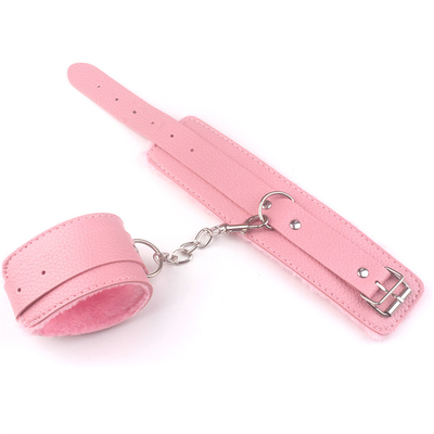 Pelzige Plüsch Handschellen Leder Sex Handschellen Erwachsene Erotik-Spielzeug BDSM Zurückhalteschnallen Geräte SM Bondage Handschellen