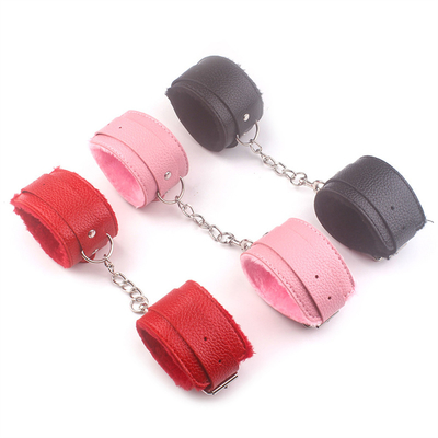 Pelzige Plüsch Handschellen Leder Sex Handschellen Erwachsene Erotik-Spielzeug BDSM Zurückhalteschnallen Geräte SM Bondage Handschellen
