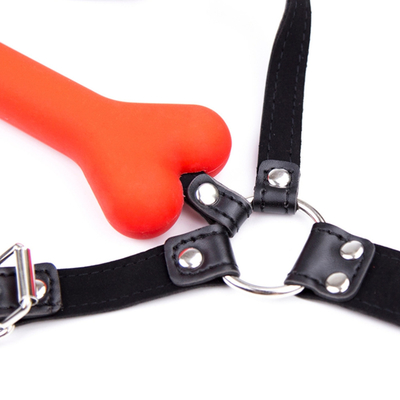 SM Hunde Knochen Mund Klappe Silikon BDSM Leder Paare Flirten Zurückhaltung Spielzeug Erwachsene für Paar