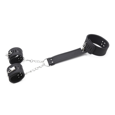 BDSM Bondage Lederhandschellen Set verstellbares Rückhaltesystem Bondage Knöchelhandschellen Paare Spiele Sexprodukte
