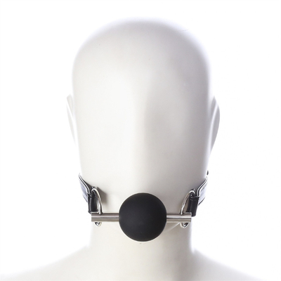 Erwachsene SM Bondage Gear Mund Ball Gag mit PU Leder Band Fetisch Paar Rückhalt Spielzeug