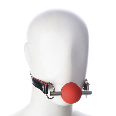 Erwachsene SM Bondage Gear Mund Ball Gag mit PU Leder Band Fetisch Paar Rückhalt Spielzeug