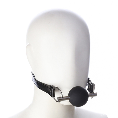 Erwachsene SM Bondage Gear Mund Ball Gag mit PU Leder Band Fetisch Paar Rückhalt Spielzeug