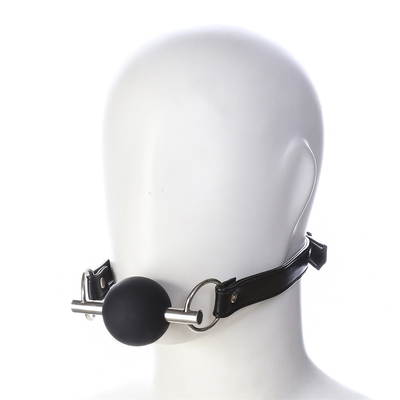 Erwachsene SM Bondage Gear Mund Ball Gag mit PU Leder Band Fetisch Paar Rückhalt Spielzeug