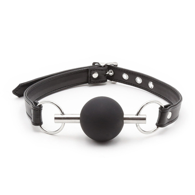 Erwachsene SM Bondage Gear Mund Ball Gag mit PU Leder Band Fetisch Paar Rückhalt Spielzeug