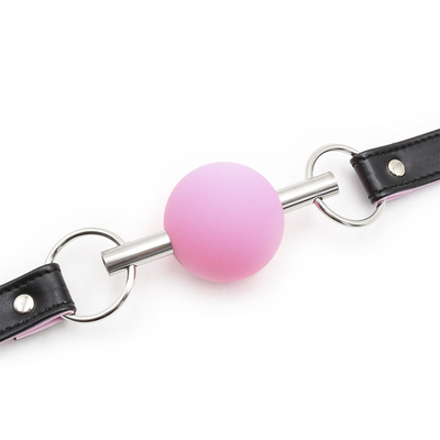 Erwachsene SM Bondage Gear Mund Ball Gag mit PU Leder Band Fetisch Paar Rückhalt Spielzeug