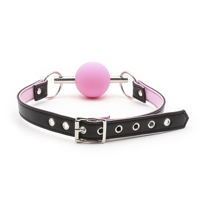 Erwachsene SM Bondage Gear Mund Ball Gag mit PU Leder Band Fetisch Paar Rückhalt Spielzeug