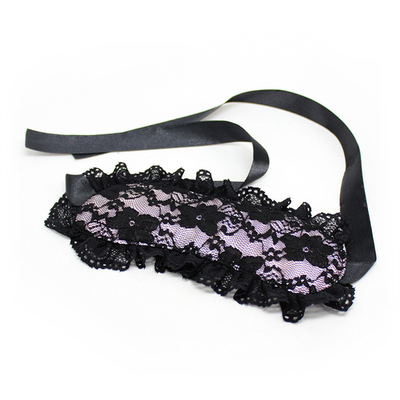 Spitze Blindfold Fetisch-Augenmaske SM Bondage Rückhaltes Handgelenke Handschellen für Flirtende Paare