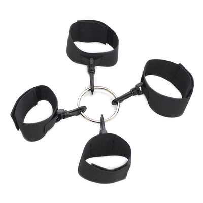 Schwarze Bondage Stoff Bettgriffe für Sm Bondage