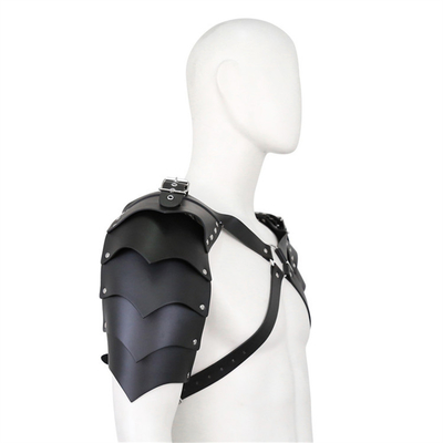 BDSM Bondage Fetisch Männer Schulterband Falsches Leder Schwarzes Brustgurt