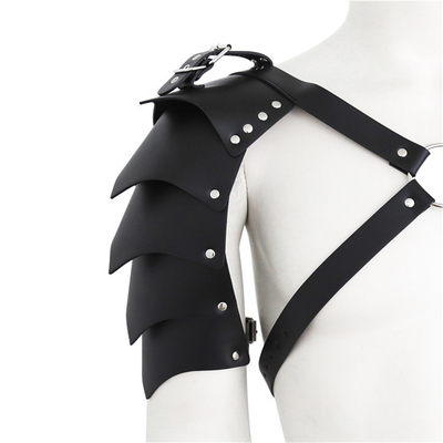 BDSM Bondage Fetisch Männer Schulterband Falsches Leder Schwarzes Brustgurt