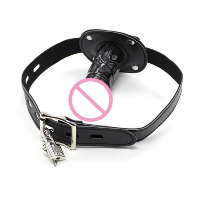 Erwachsene Erotik Dildo Mundstopfen Lange schwarze Dildos für Sex offener Mund Bondage Gag Alternative Produkte für Erwachsene Erotik M