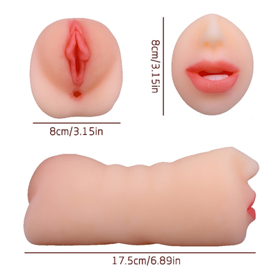 Erwachsene Produkte Männliche Doppelloch Mund Zunge Zähne Yin Sex Doppelkopf Oralsex Maschine Flugzeug Tasse Masturbationsmaschine