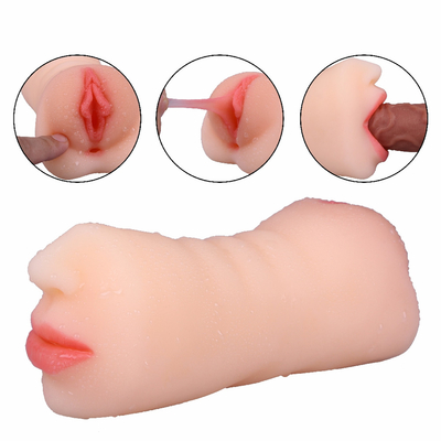 Erwachsene Produkte Männliche Doppelloch Mund Zunge Zähne Yin Sex Doppelkopf Oralsex Maschine Flugzeug Tasse Masturbationsmaschine