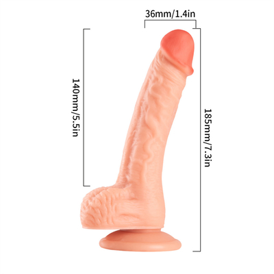 Realistische Dildos Körpersicherheit G-Punkt Stimulator Dildos mit starker Saugtasse für Hände Freispiel Sex-Spielzeug für Erwachsene