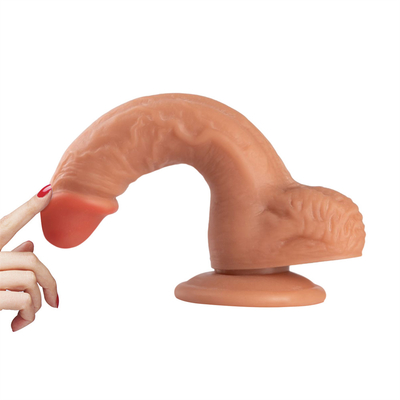 Realistische Dildos Körpersicherheit G-Punkt Stimulator Dildos mit starker Saugtasse für Hände Freispiel Sex-Spielzeug für Erwachsene