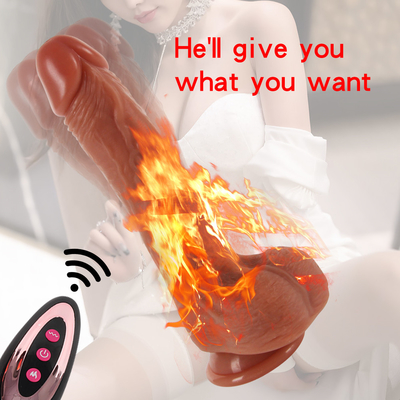 10 Modi 9,6 "Thrusting Dildo Vibrator, realistische vibrierende Dildos mit Fernbedienung