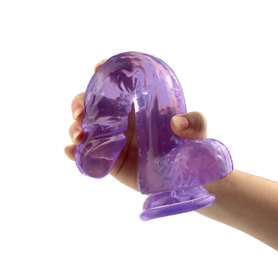 Transparente Crystal Realistic Dildo Sex Toy-Phallus-Stöcke für Frauen