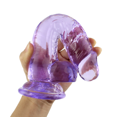 Transparente Crystal Realistic Dildo Sex Toy-Phallus-Stöcke für Frauen