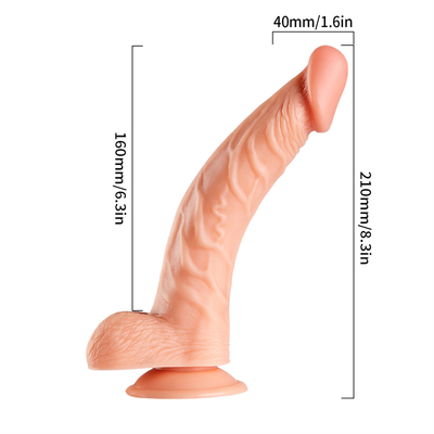 Tragbare TPE realistische Dildovibrator für lesbisch stimulierendes Sexspielzeug