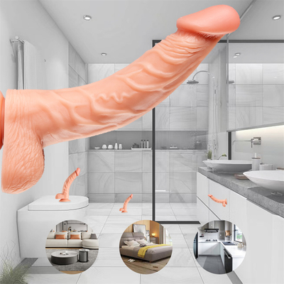 Tragbare TPE realistische Dildovibrator für lesbisch stimulierendes Sexspielzeug