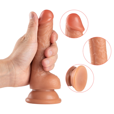 Material Dildo Sex-Spielzeug Liifelike mit starker Saugtasse aus gesundem und sicherem PVC für Frau 8 Zoll Latex Custom OEM C