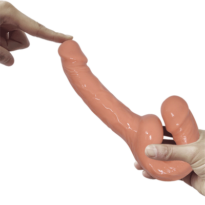 Klassischer strapless strap-on Dildo Vibrator für Paare Strapon für Lesben USB-Ladegerät Doppelkopf Vibrator