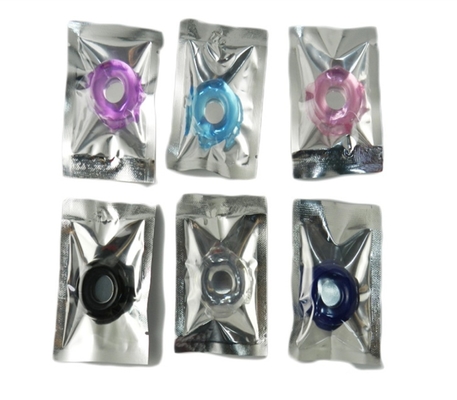 Silikon-Tücher für Männer Farbenfrohe Kristallschloss Sperma Ring Verzögerungsring Spaß Produkte für Erwachsene