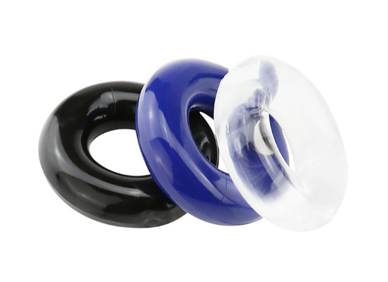 Silikon-Tücher für Männer Farbenfrohe Kristallschloss Sperma Ring Verzögerungsring Spaß Produkte für Erwachsene